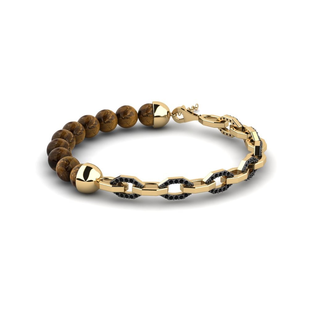 Zafiro negro Pulsera para hombre Meadow