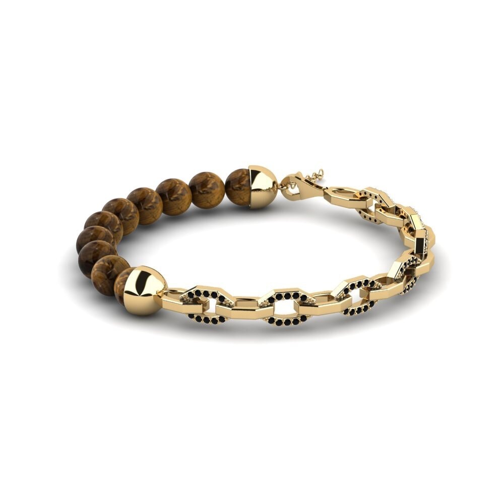 9k Oro Amarillo Pulsera para hombre Meadow