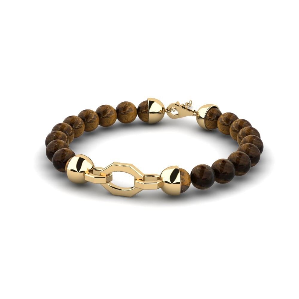 9k Oro Amarillo Pulsera para hombre Messy