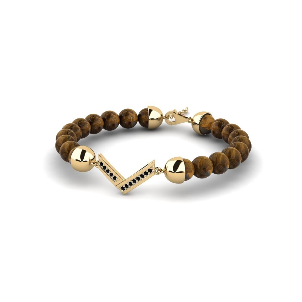 9k Oro Amarillo Pulsera para hombre Mocny