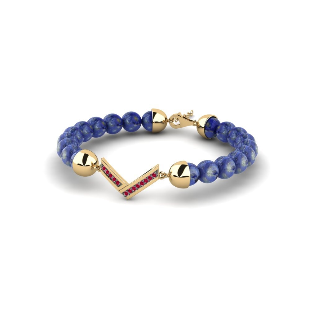Ruby Men's Bracelet Mocny