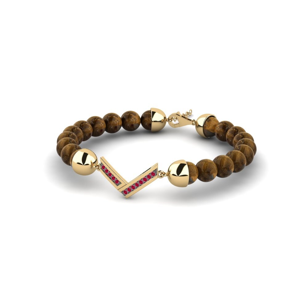 Ruby Men's Bracelet Mocny
