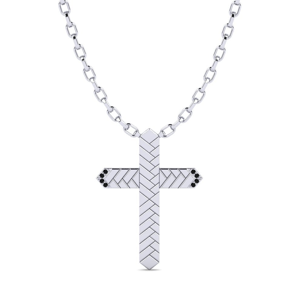 Platine 950 Diamant Noir Collier pour homme Nerwowy