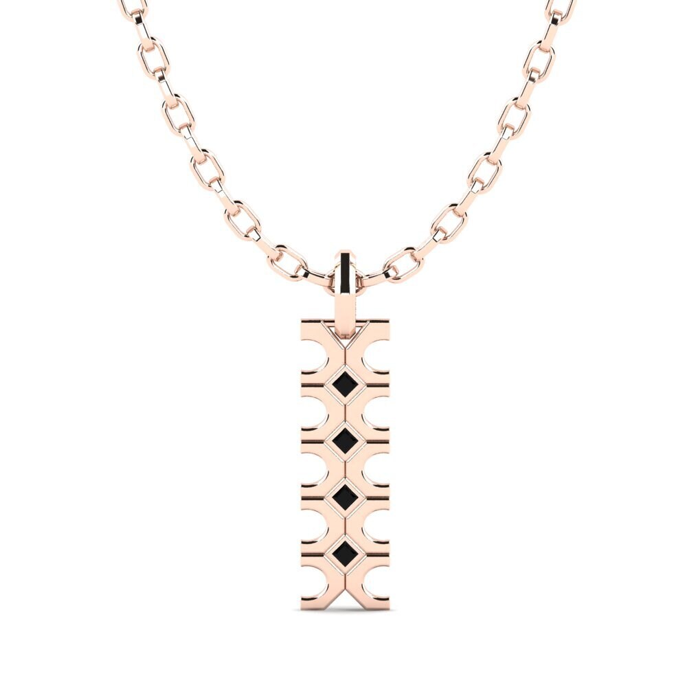 14ct Rose Gold Princess Men's Pendant Oga