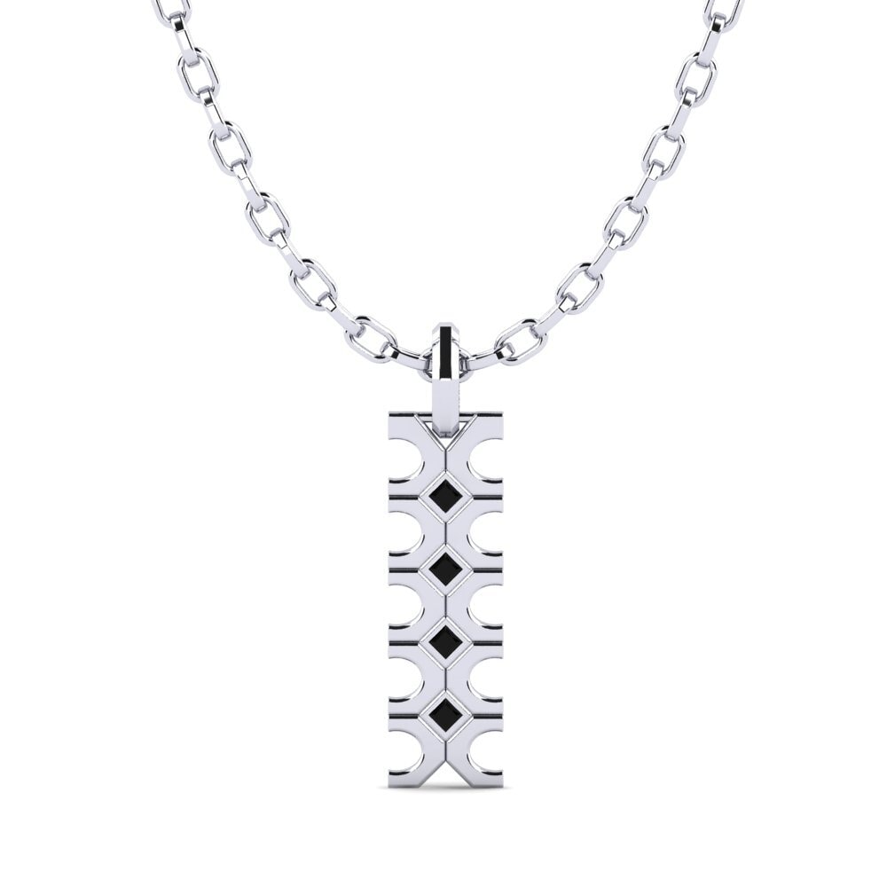 9ct White Gold Princess Men's Pendant Oga