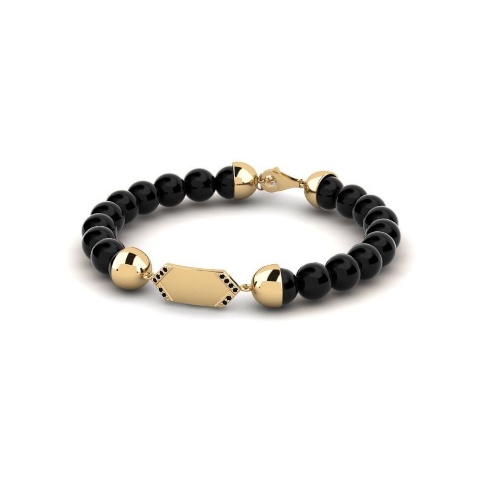 9k Oro Amarillo Pulsera para hombre Silny