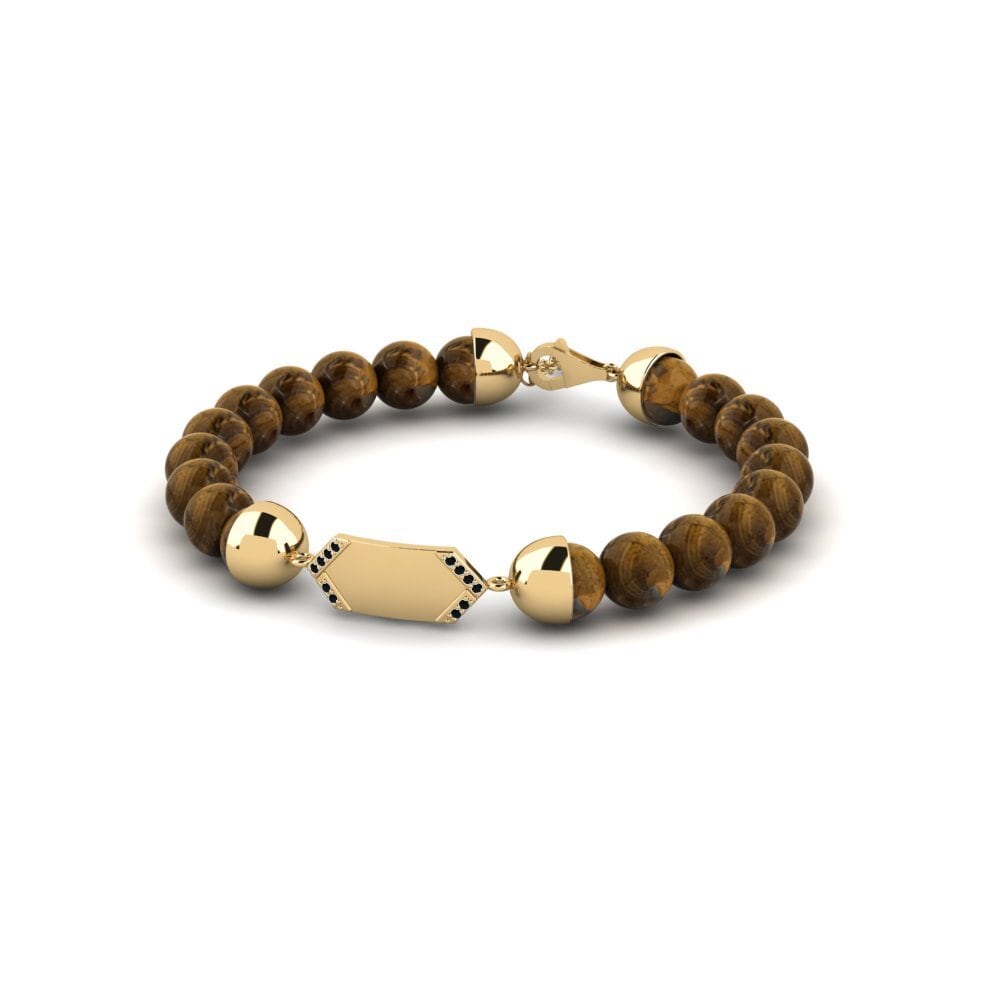 9k Oro Amarillo Pulsera para hombre Silny