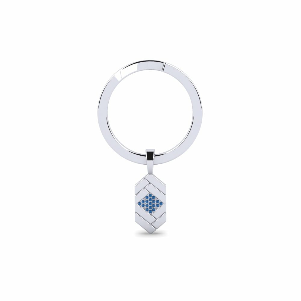 Dark Blue Zirconia Keychain Zareba