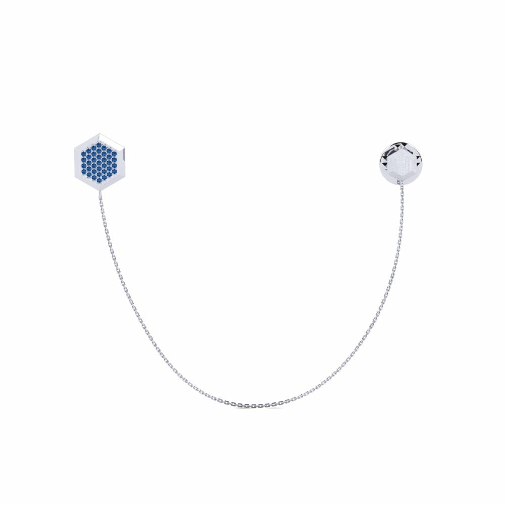 Dark Blue Zirconia Lapel Pin Arapiles