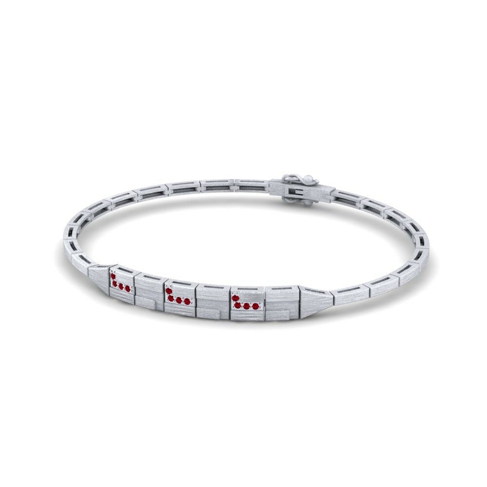 Zircone Rosso Bracciale da uomo Aruada