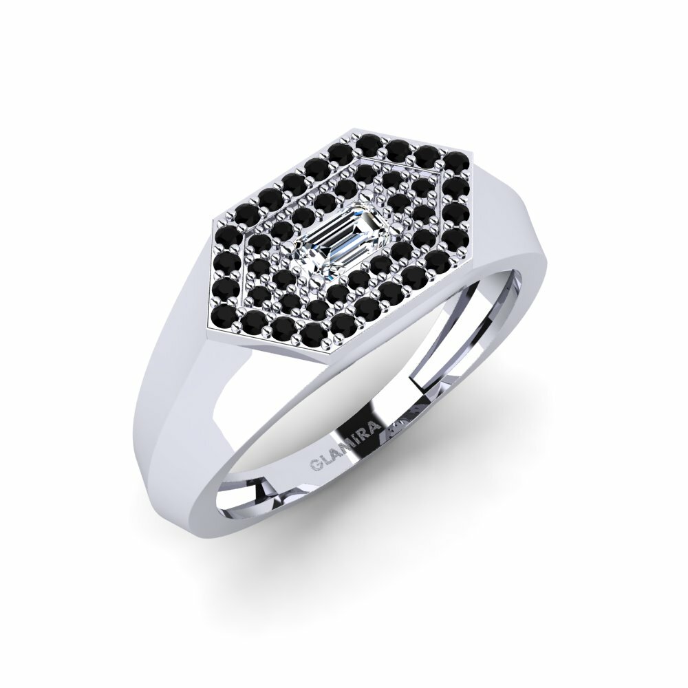 Silber 925 Smaragd Zirkonia Herrenring Barbuise