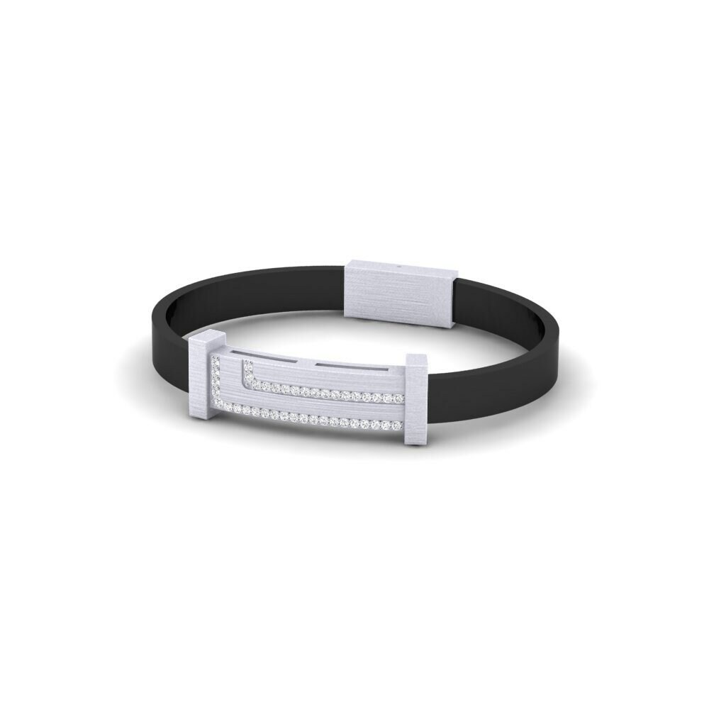 9K Wit Goud Heren armband Billings