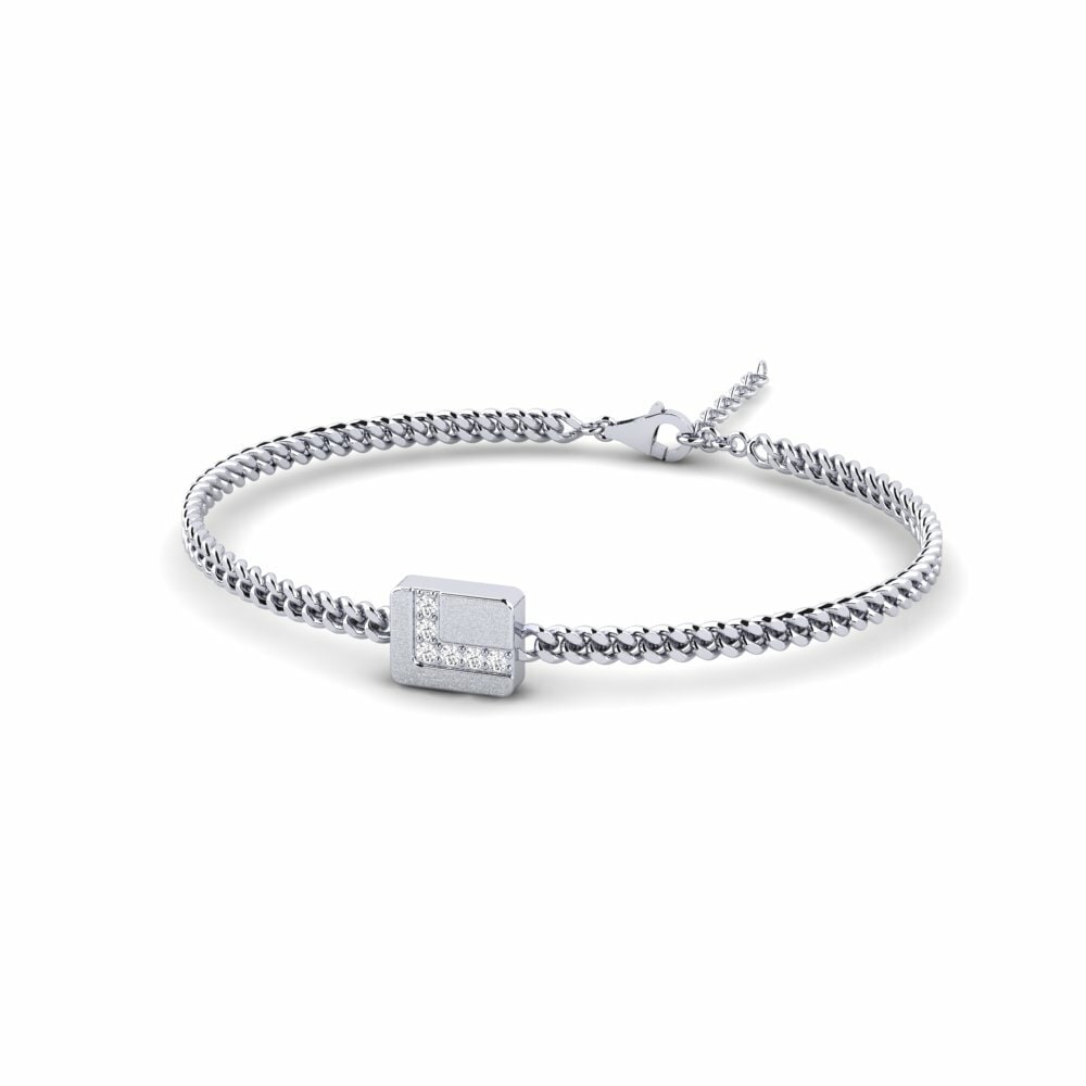 9K Wit Goud Heren armband Cambes
