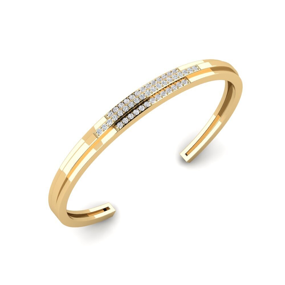 9ct Yellow Gold Zirconia Men's Bracelet Chalkidiki