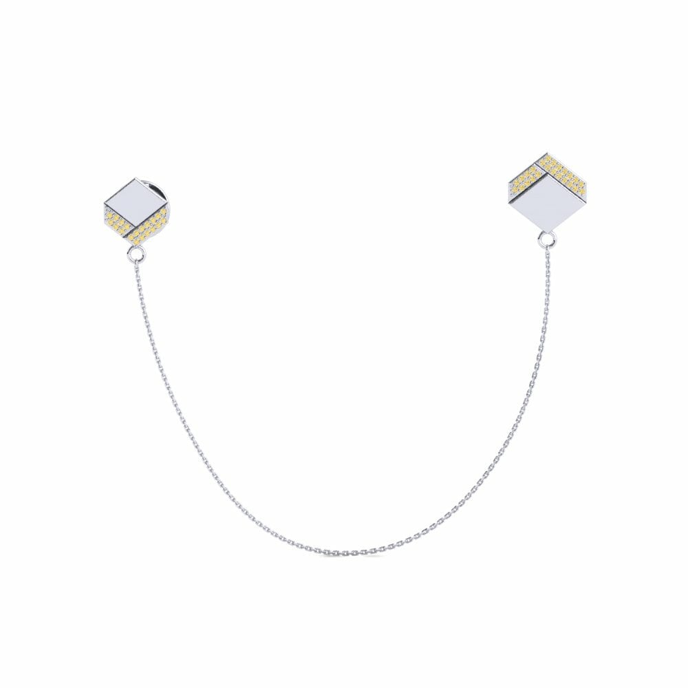 Yellow Diamond Lapel Pin Drakonera