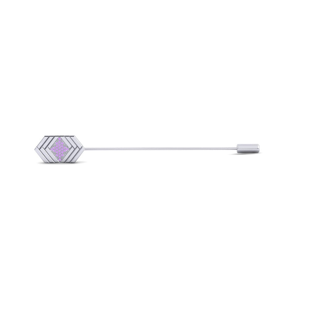 Amethyst Lapel Pin Elafonissos