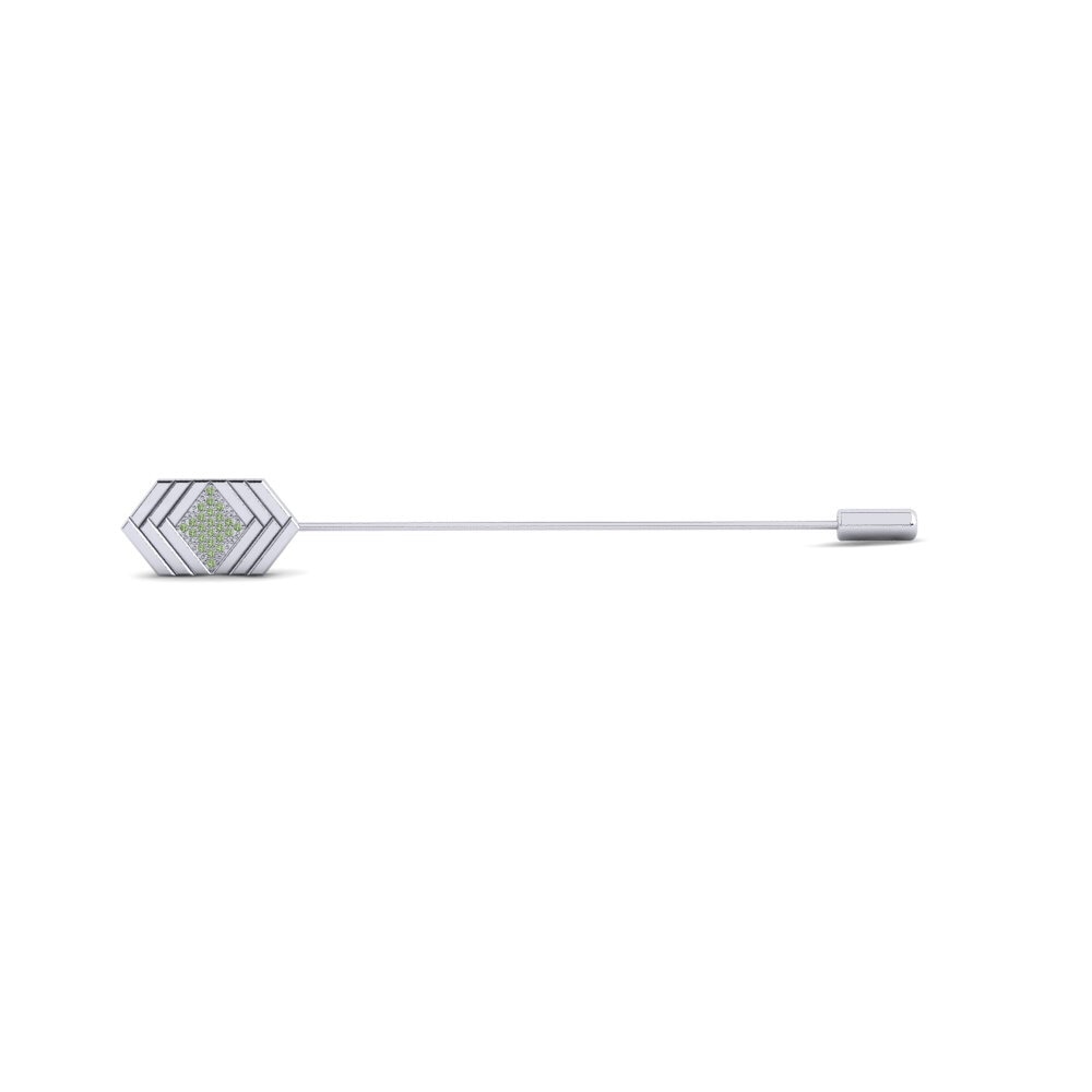 Green Diamond Lapel Pin Elafonissos