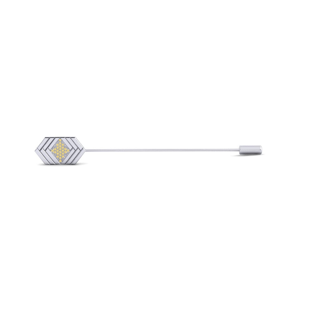 Yellow Diamond Lapel Pin Elafonissos