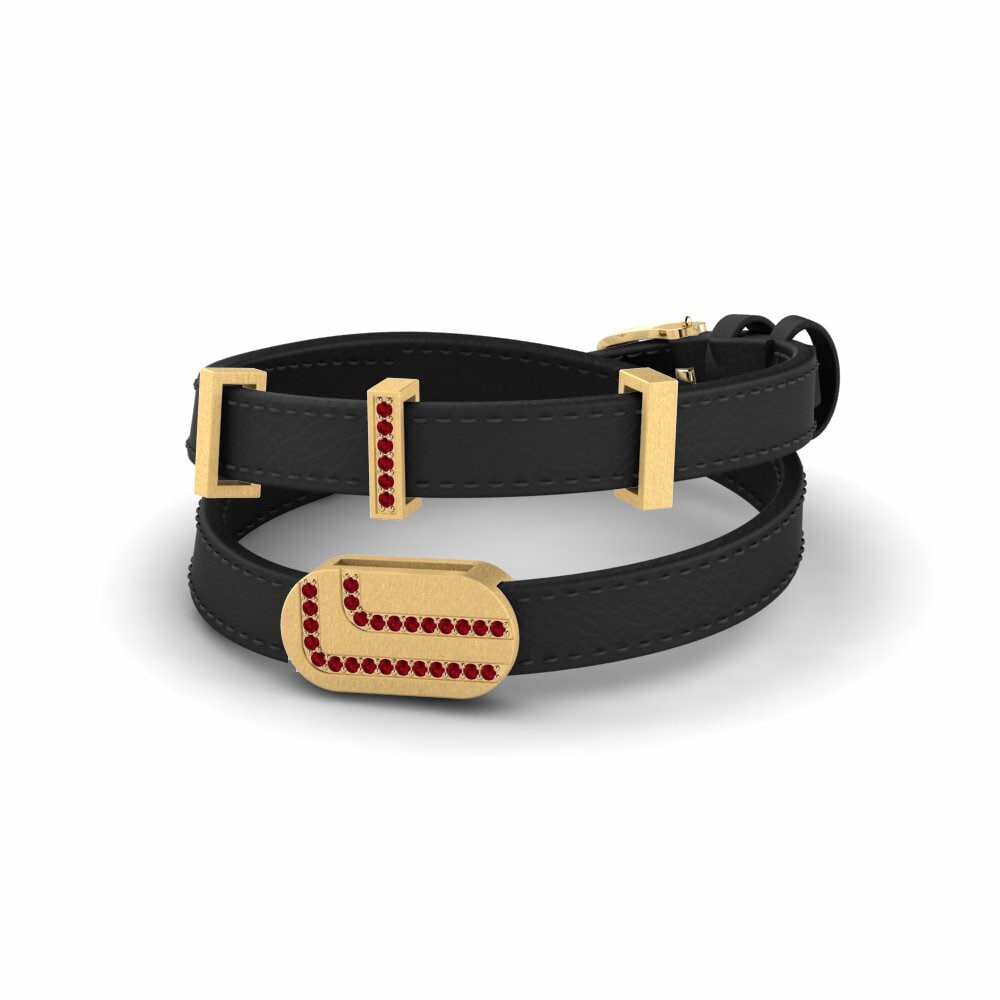 Zircone Rosso Bracciale da uomo Hamerfest