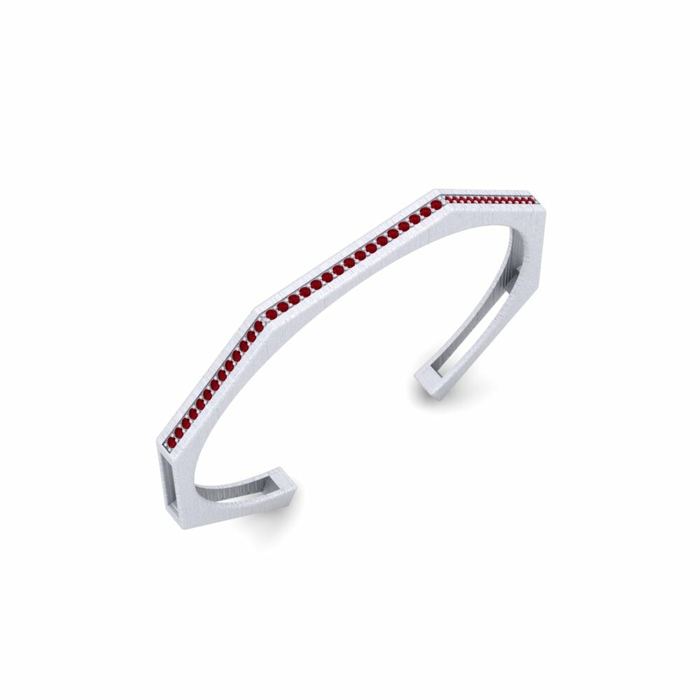 Zircone Rosso Bracciale da uomo Kucson