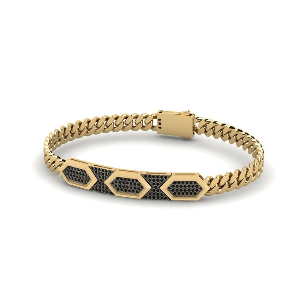 Armbånd for herre Larmont Sort Onyx