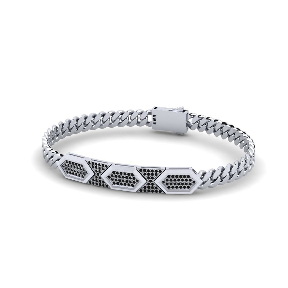 9K Wit Goud Heren armband Larmont