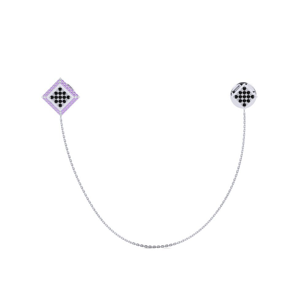 950 Palladium Amethyst Lapel Pin Macedon