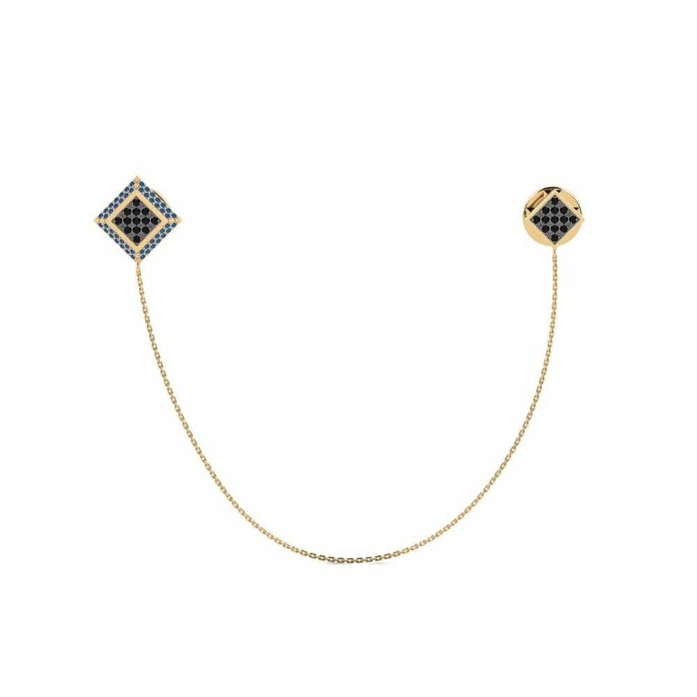 Dark Blue Zirconia Lapel Pin Macedon