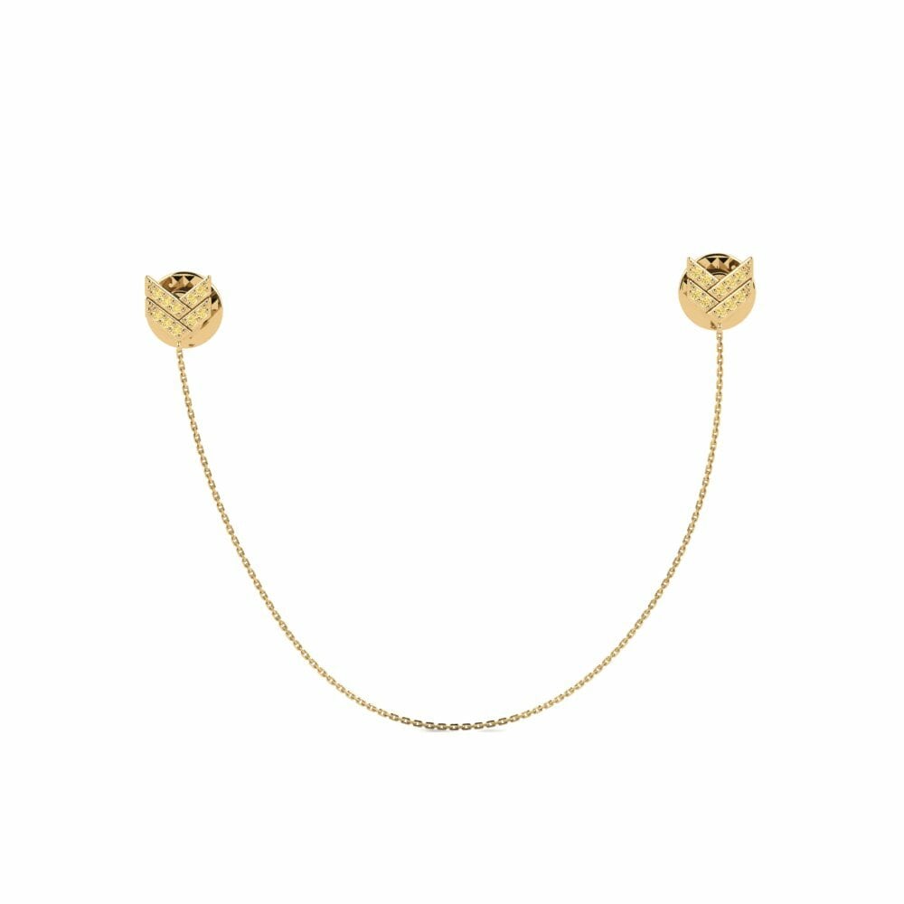 Yellow Diamond Collar Pin Malu
