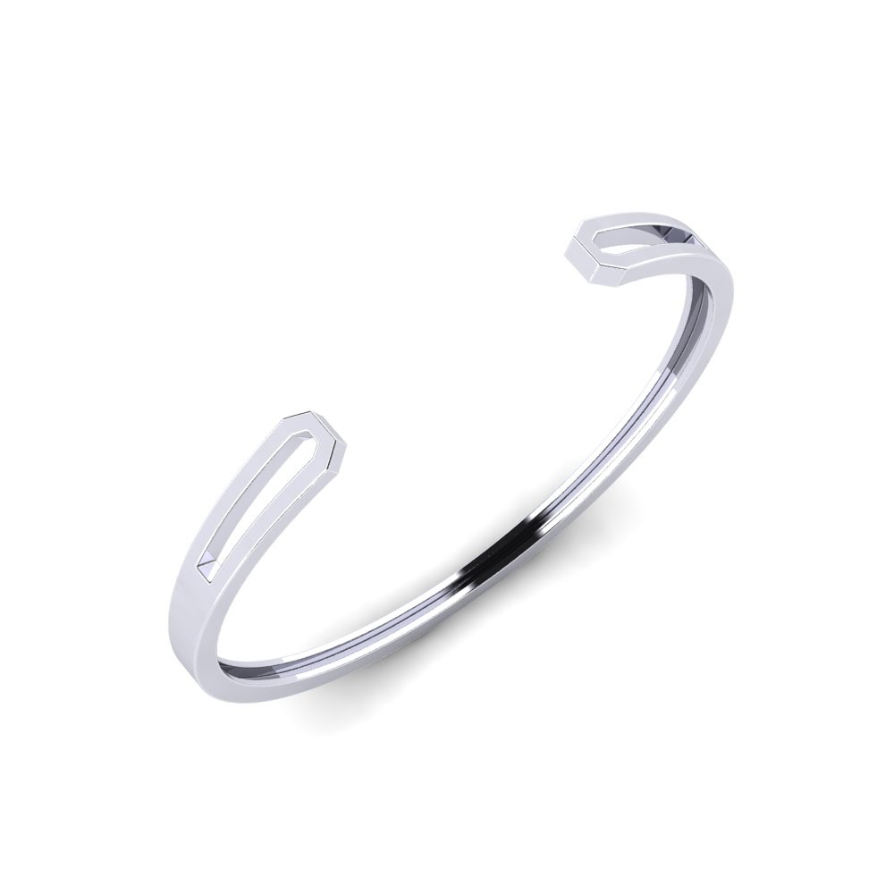 9K Wit Goud Heren armband Mankind