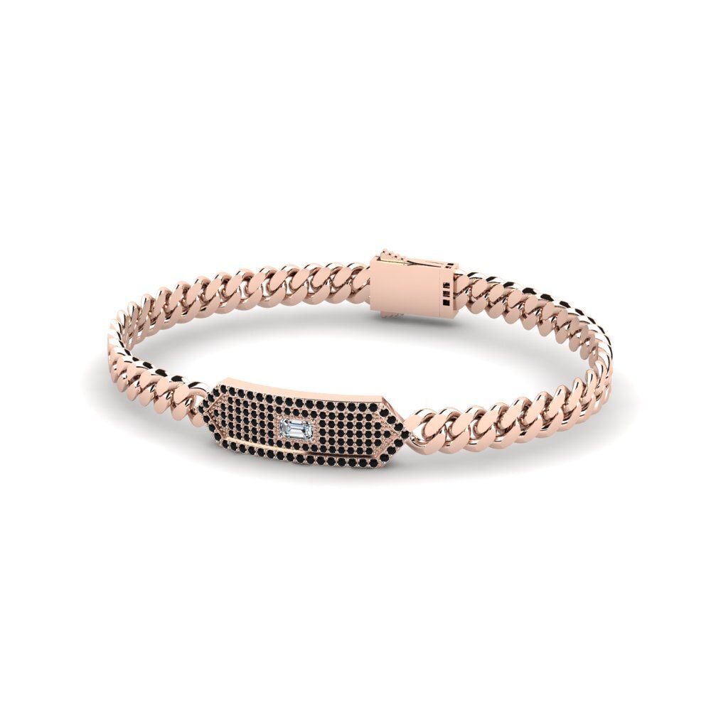 9K Rose Gold Zirconia Men's Bracelet Mayenne