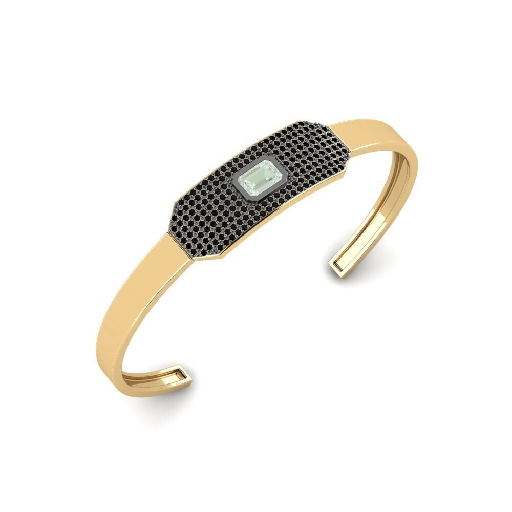 Emerald Cut Green Amethyst Men's Bracelet Okpogho