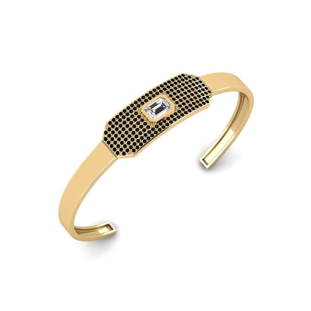 18ct Yellow Gold Lab Grown Diamond Men's Bracelet Okpogho