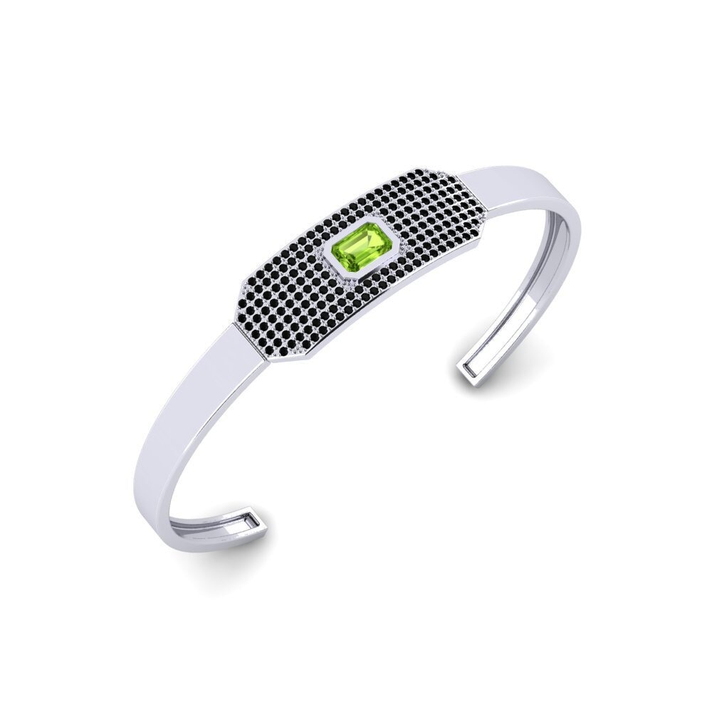 950 Platinum Peridot Men's Bracelet Okpogho