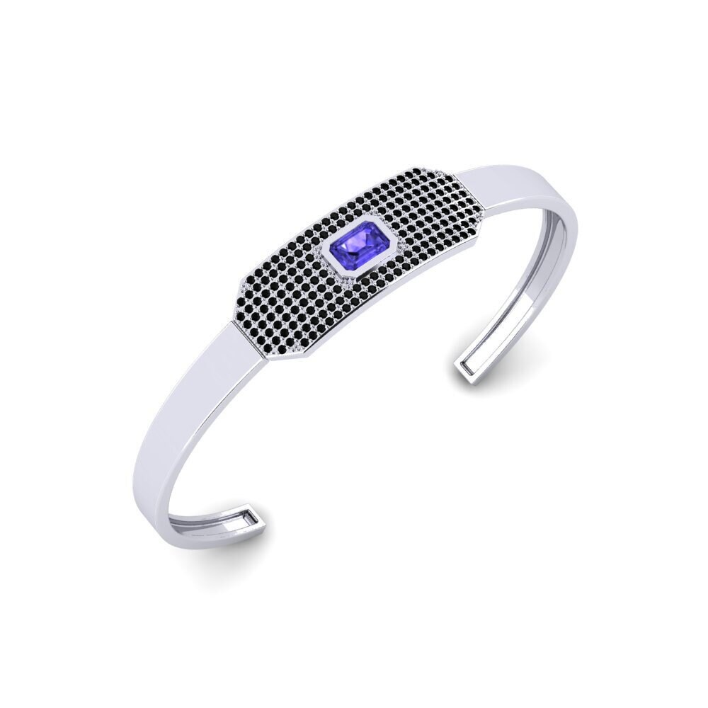 14ct White Gold Tanzanite Men's Bracelet Okpogho