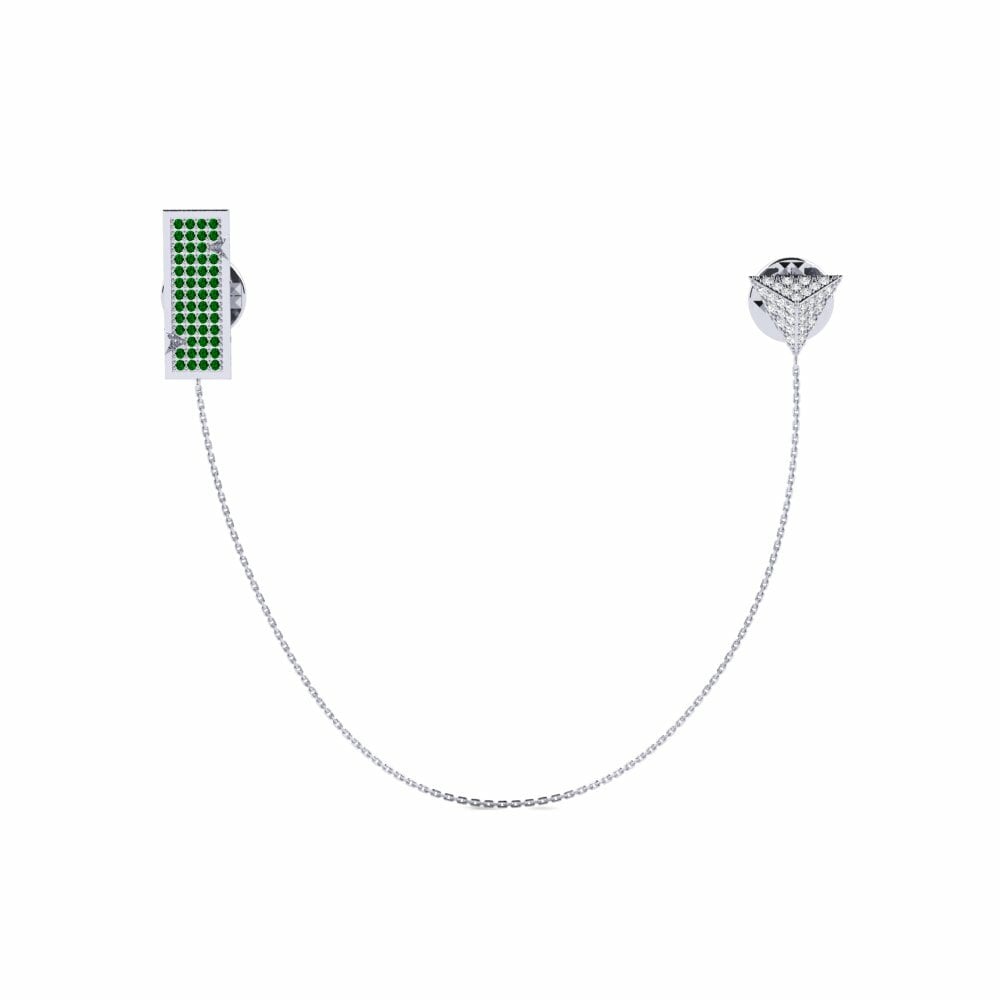 Green Zirconia Lapel Pin Schank