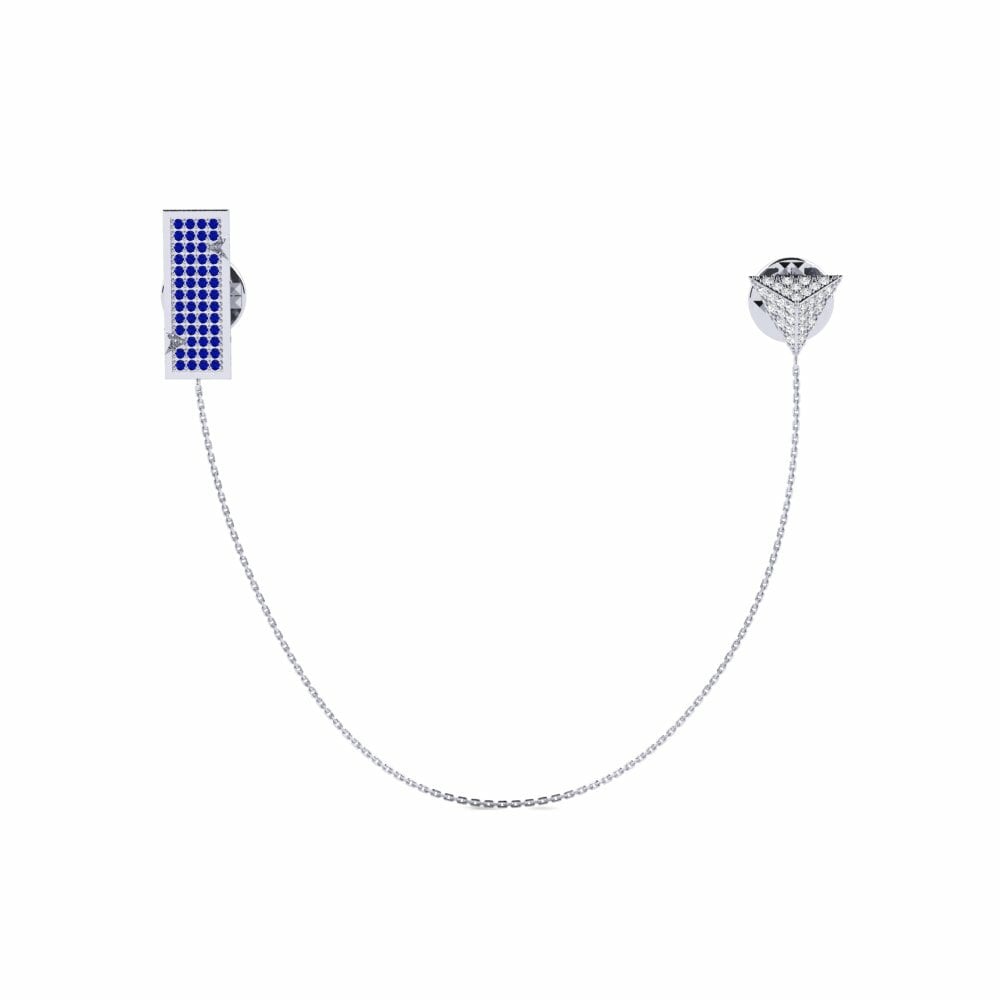 Sapphire Lapel Pin Schank