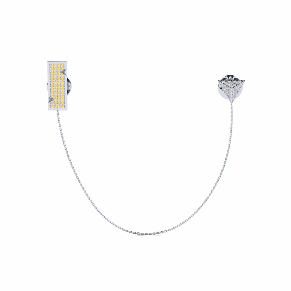 Yellow Diamond Lapel Pin Schank