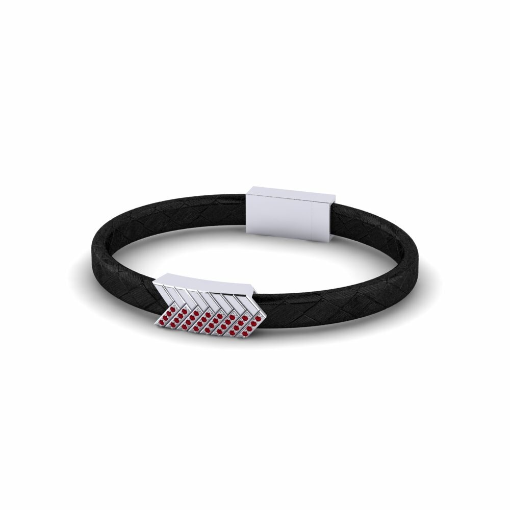 Zircone Rosso Bracciale da uomo Skandili