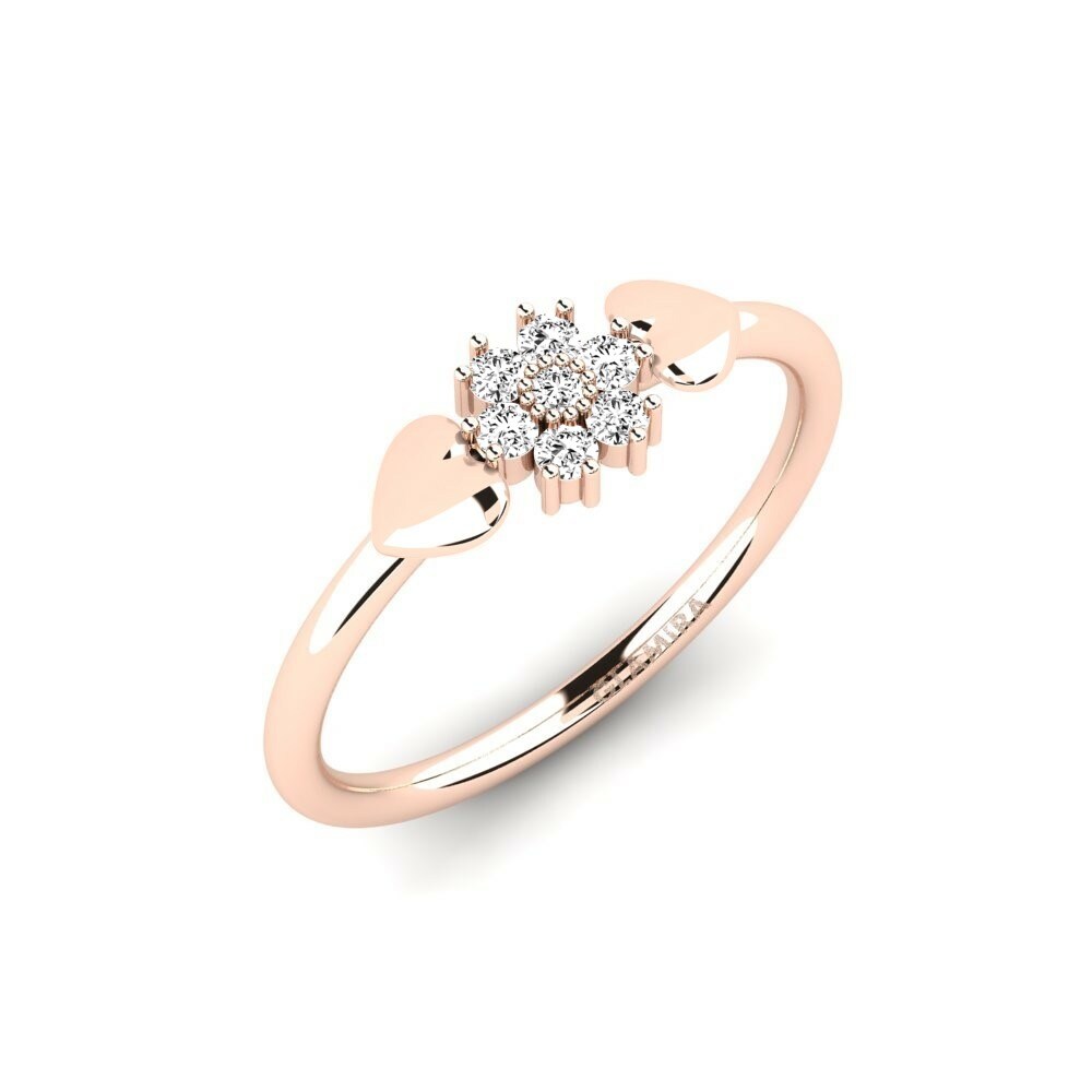 9k Rose Gold Engagement Ring Chiped