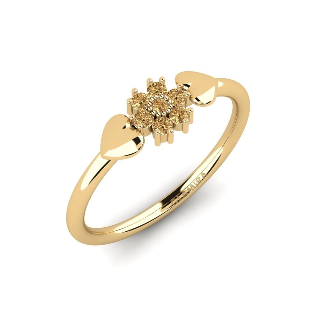 Brown Diamond Engagement Ring Chiped