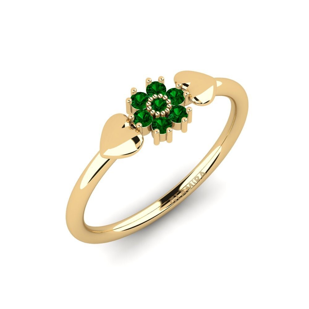 Zircone Vert Bague de fiançailles Chiped