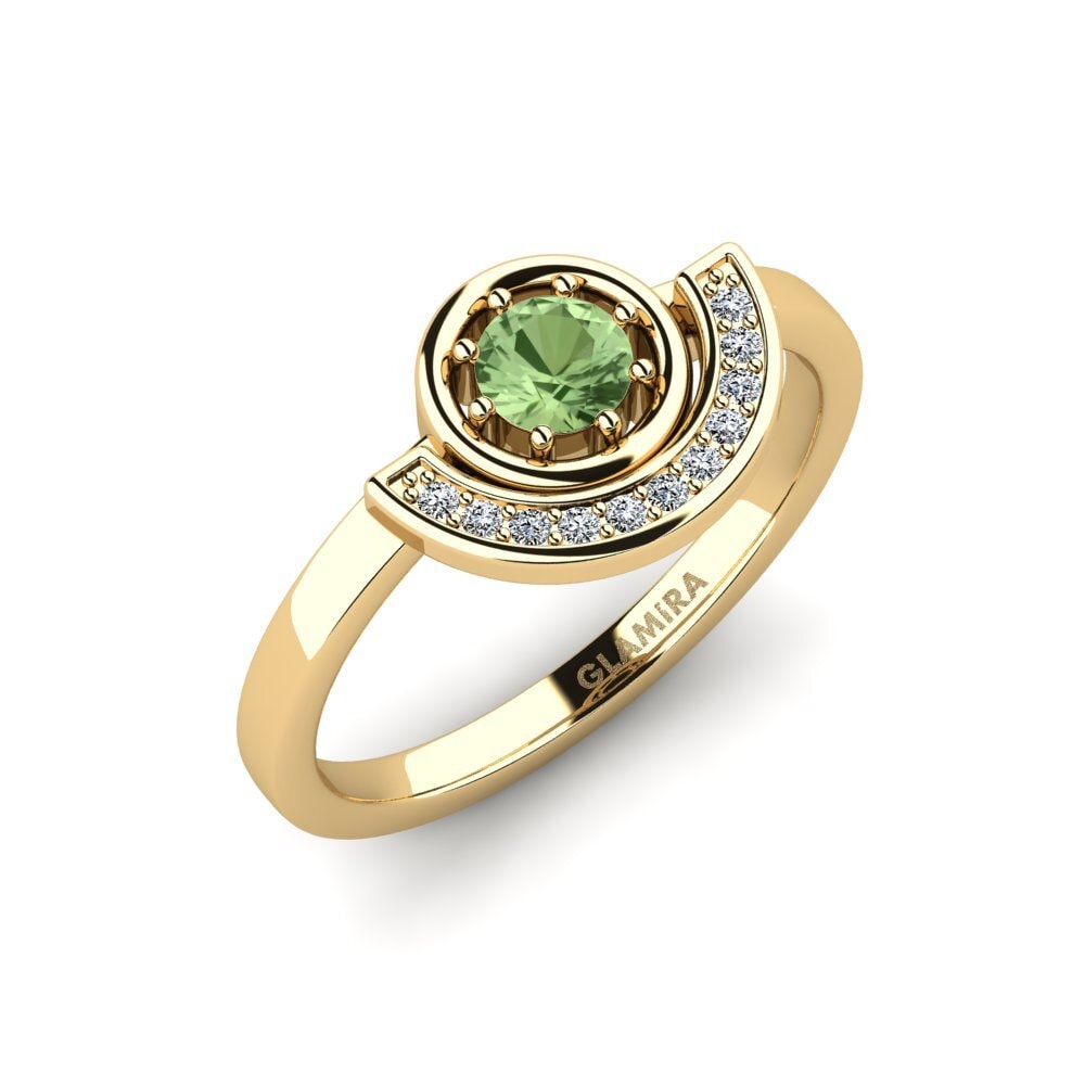 Green Sapphire Engagement Ring Erosta