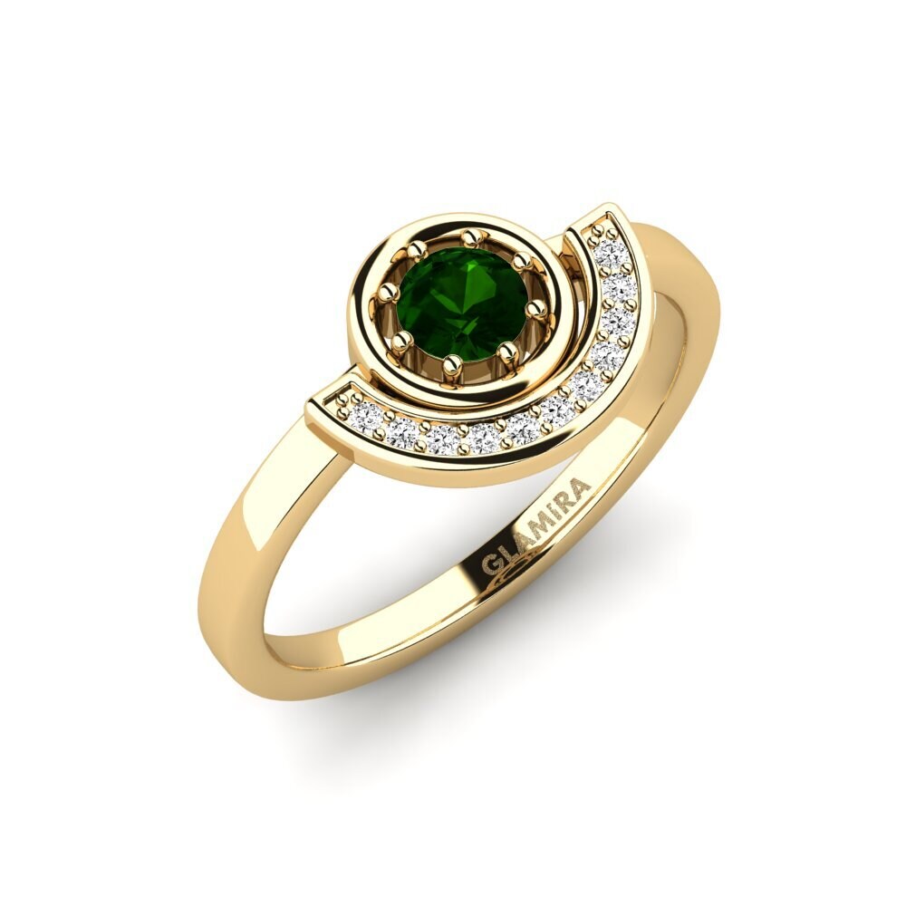 Green Tourmaline Engagement Ring Erosta