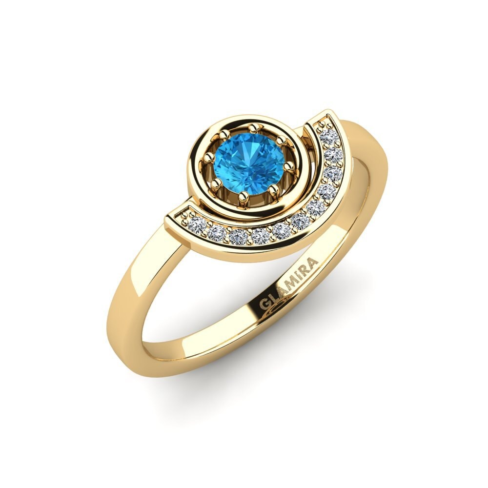 Blue Topaz Engagement Ring Erosta