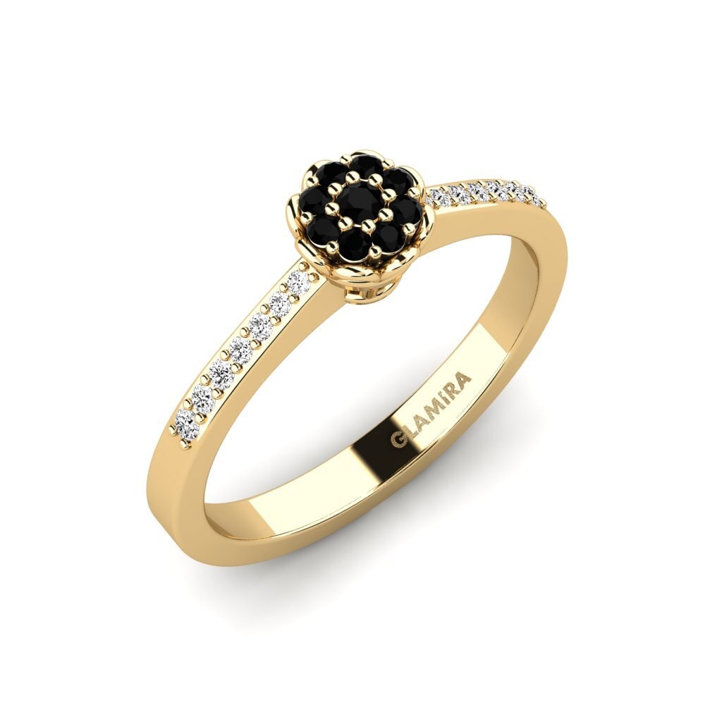 Black Onyx Engagement Ring Fontana