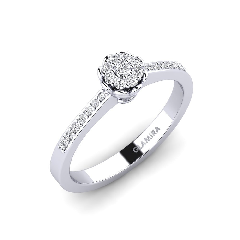 9ct White Gold Diamond Engagement Ring Fontana