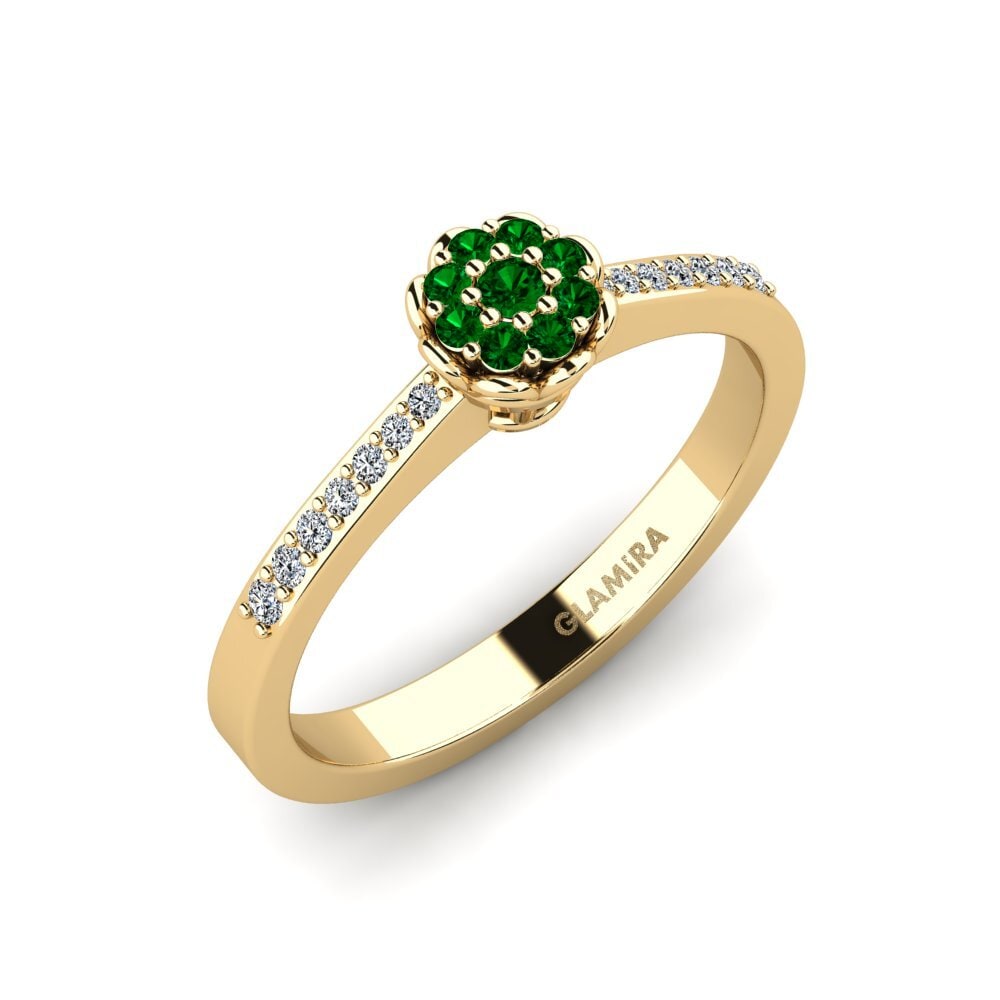 Green Zirconia Engagement Ring Fontana