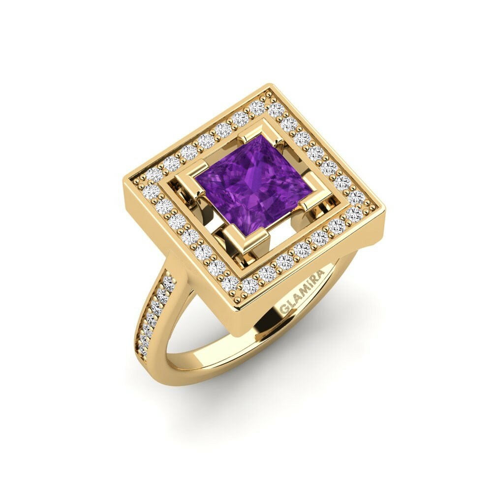 1.25 重量（克拉） 紫水晶 訂婚戒指 Lurrho