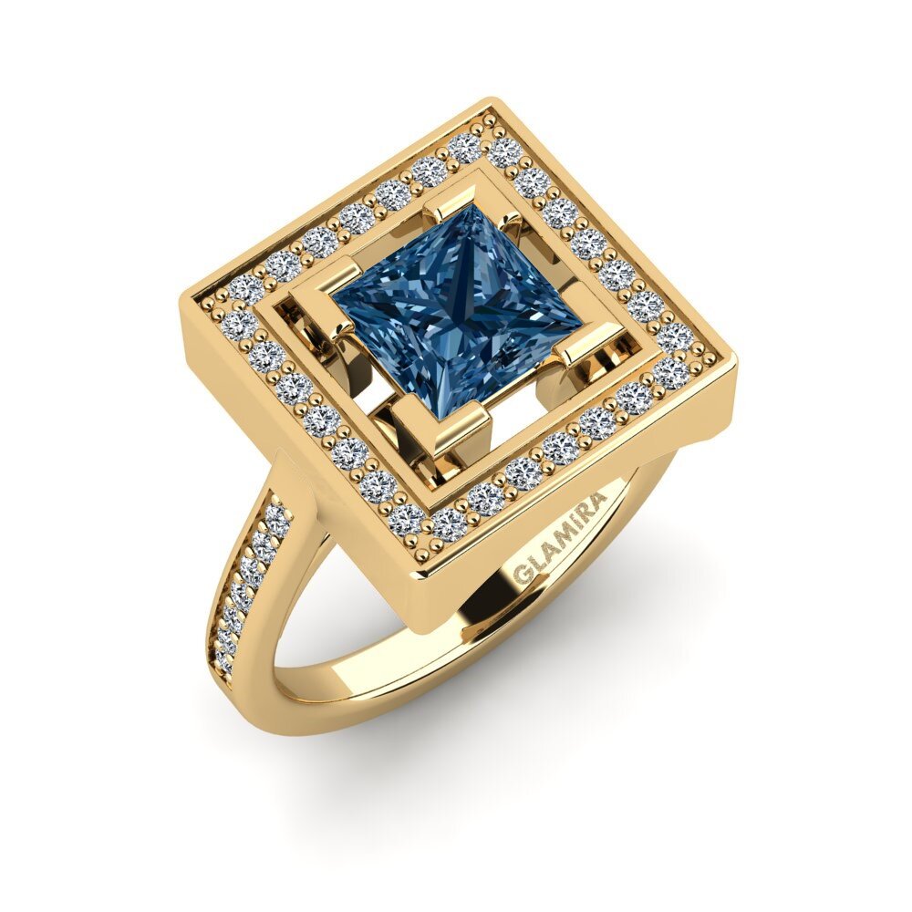 Blue Diamond Engagement Ring Lurrho